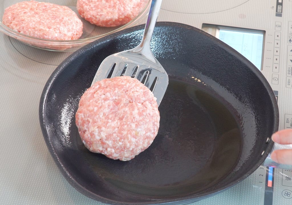 IHでハンバーグ