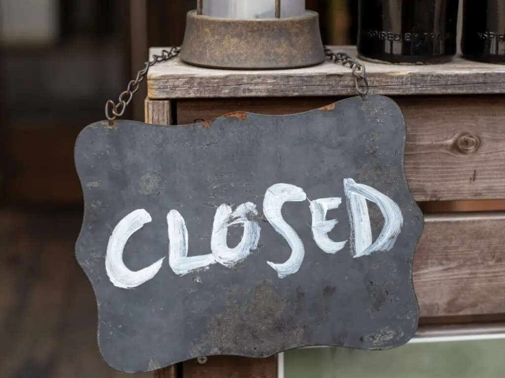 閉店のイメージ