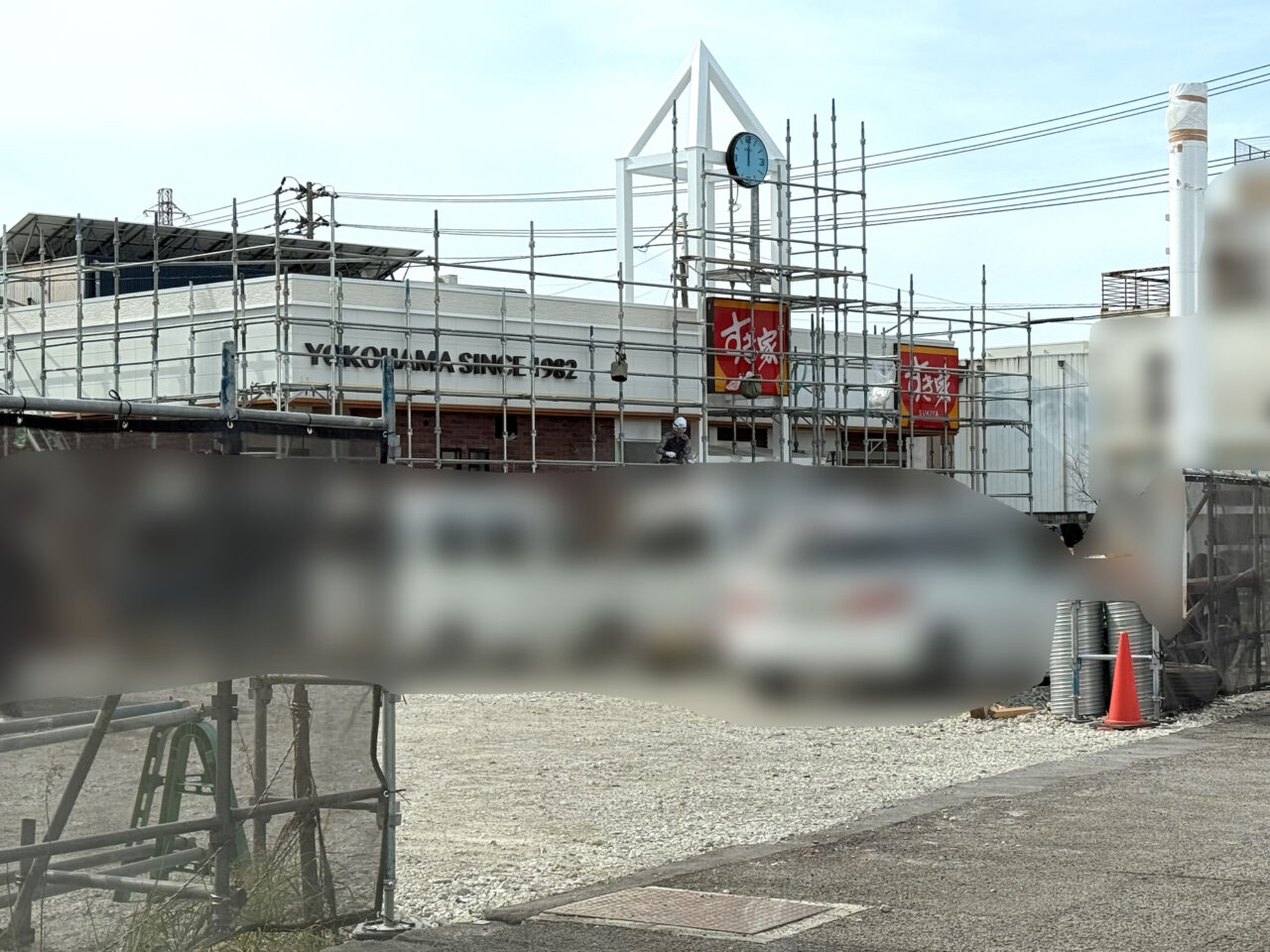 2025年12月18日オープン予定「すき家 28号徳島松茂店」新築工事中の様子。画像提供:「むぃむぃ」様