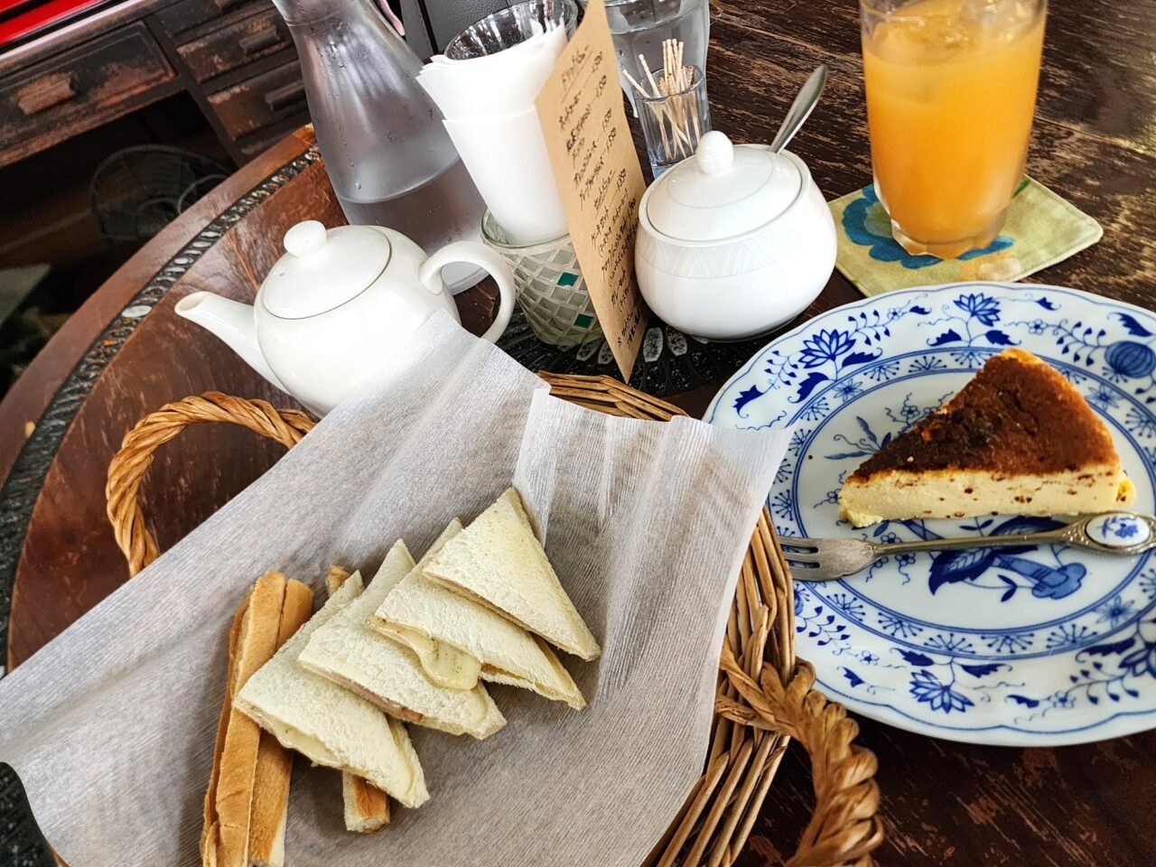 「引田ひなまつり」カフェ「ヌーベルポスト」ケーキセット&クロックムッシュセット