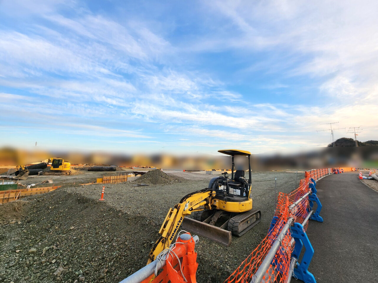 「ダイレックス小松島江田店」工事中の様子。2025年2月撮影。