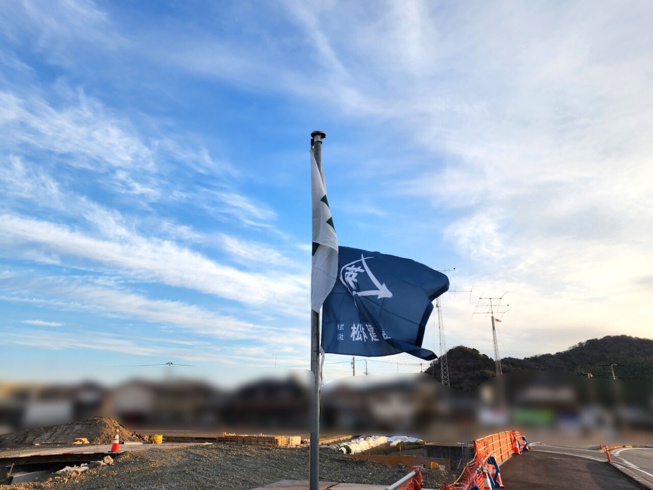 「ダイレックス小松島江田店」工事中の様子。2025年2月撮影。