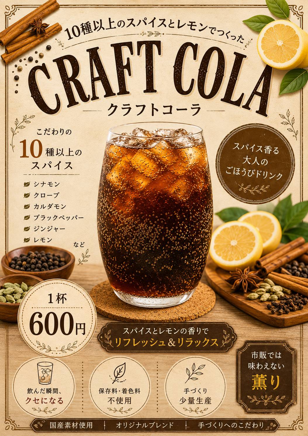 「Ozzy coffee(おじぃこぉひぃ)」メニュー。画像提供:「関係者」様