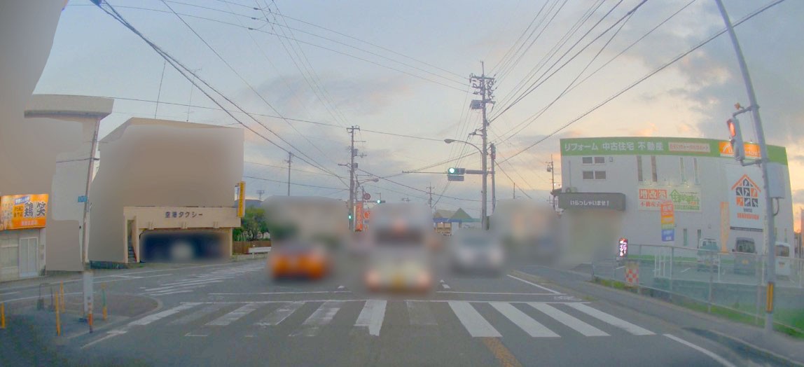 からあげ専門店「鶏笑松茂店」の移転先周辺と店舗外観。画像提供:「情報提供者名は非公開希望」様