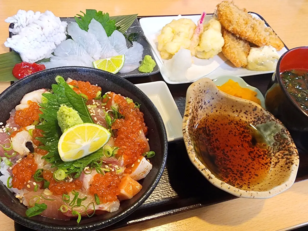 魚の旨い店「大漁」梅雨ハモ定食+ミニお宝漬け丼